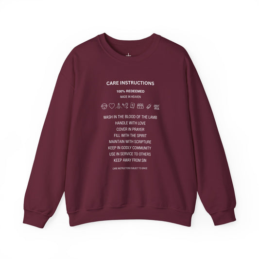 Christian 'Care Instructions' Sweatshirt