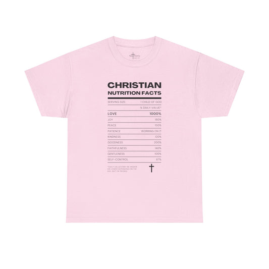 Christian Nutrition Facts Shirt